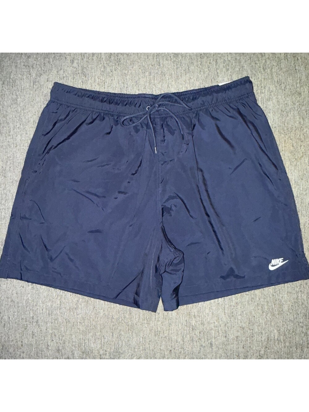 Nike Club Flow Men’s XL Woven Lined Shorts Obsidian/White FN3307-451 New